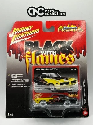 Johnny Lightning Street Freaks Black With Flames '69 Pontiac GTO White Lightning - Image 1 of 3