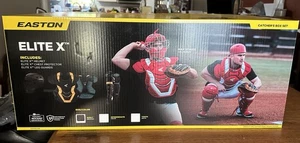 Neu im Karton Easton Elite X Catchers Box Set schwarz Helm Brustschutz Beingitter - Bild 1 von 11