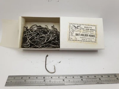 1pk #1/0 Maruto 100pcs Baitholder Bait Fish Hooks TDE SS-DS4310 Stainless Steel - Image 1 of 4