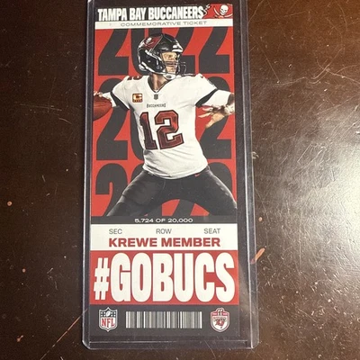 2022 Tampa Bay Buccaneers Tom Brady Commemorative Ticket 5724/20000 - Image 1 of 2