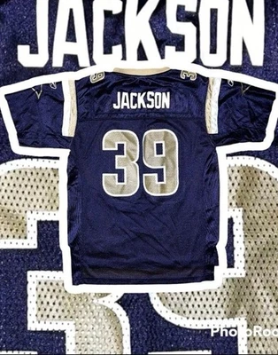 Camiseta de fútbol vintage Reebok St Louis Rams Steven Jackson juvenil talla grande Foto 1 de 4