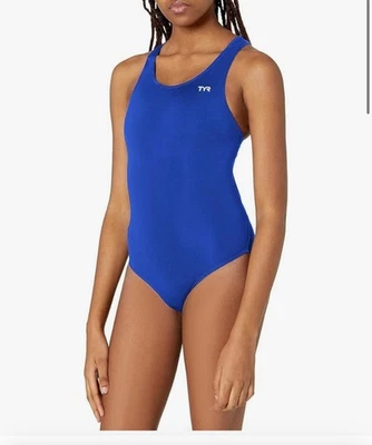 Traje de baño TYR Durafast sólido Maxfit-A para mujer talla 40 (1x) azul real nuevo con etiquetas Foto 1 de 4