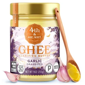 California Garlic Grass-Fed Ghee, Burro Chiarificato, Keto, Alzato al Pascolo, Non... - Foto 1 di 6