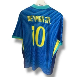 Camiseta Nike Brasil Visitante Neymar Jr #10 2024-2025 Para hombres Talla L Azul Dri-FIT Fútbol - Imagen 1 de 11