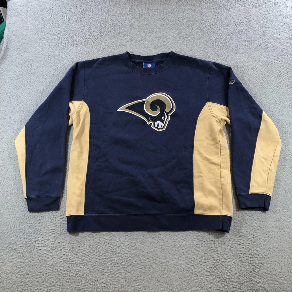 Suéter masculino St. Louis Rams médio NFL futebol gola redonda pulôver Reebok - Imagem 1 de 4