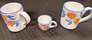 Desuir StefanoCamastra Italian Pottery Pomegranate Hand Painted 2 ups 1demitasse - Picture 1 of 4