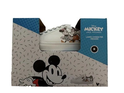 Disney women's  Mickey and Mini Mouse  Ladies Character Sneakers Size 8 New - Image 1 of 4