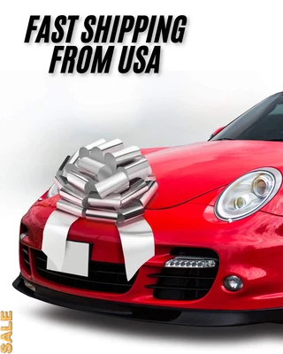 Zoe Deco Big Car Bow (Silver, 18 inch) Gift Bows, Giant Bow for Car,Birthday Bow - Image 1 of 4