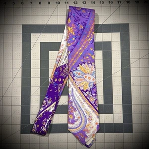 Robert Graham Mens Silk USA Made Purple Abstract Modernist Paisley Tie - Picture 1 of 3