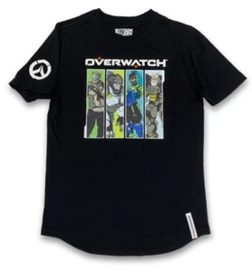 Blizzard Entertainment Overwatch T Shirt Youth Boys XL (14-16) Black Green Blue - Picture 1 of 3