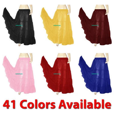 Faldas de gasa de 4 niveles danza del vientre gitana panel tribal jupe flamenco en niveles 6 yardas Foto 1 de 2