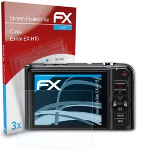 atFoliX 3x Screen Protection Film for Casio Exilim EX-H15 Screen Protector clear - Picture 1 of 8