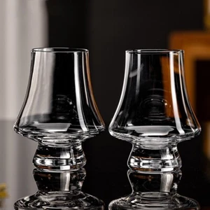 Set 2 Pezzi Bicchieri da Whisky 250ml Vetro Cristallo Trasparente Bicchieri da Vino Scotch Drinking - Foto 1 di 11