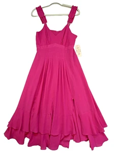 Nanette Lepore Womens Dress 8 Pink Flowy Strappy Sundress Coastal Beach - Picture 1 of 15