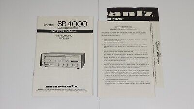 *NICE* Marantz SR-4000 Stereophonic Receiver Owners Instruction Manual *USED* • 19.76€
