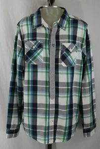 Guess Youth Boys Multicolor Plaid Long Sleeve Button Down Casual Shirt Size 20 - Picture 1 of 5