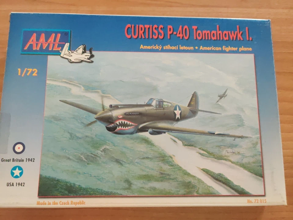 Curtiss P-40 Tomahawk I Kit Montaggio Aerei AML 1/72 leggere descrizione. - Immagine 1 di 1