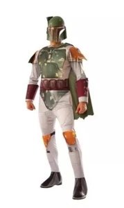 BOBA FETT DELUXE LARGE ADULT COSTUME Mens Star Wars Cosplay Teen 810693 NEW - Picture 1 of 1