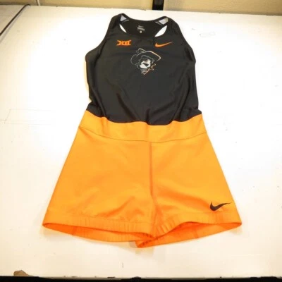 NIKE OSU OKLAHOMA STATE UNIVERSITY TRACK SINGLET SPEED SUIT Womens L  - Image 1 of 4