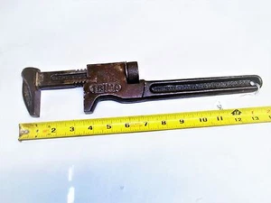 Vintage Trimo 12" verstellbarer Affe Schraubenschlüssel öffnet sich für 2-5/8", Pat'd 12-19-1911 USA - Bild 1 von 8
