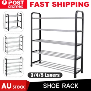 5 Tiers Layers Shoe Rack Storage Organizer Shelf Stand Shelves Shoe Storage - Picture 1 of 13