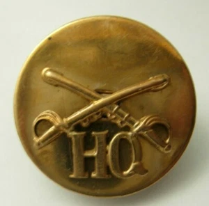 WW2 Cavalry Corps Headquarters HQ Collar Disk - Amcraft Metal Marked - SB - Picture 1 of 2