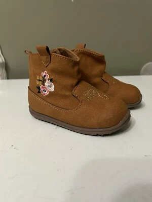 Botas florales Carter's Every Step marrón talla US: 6 Foto 1 de 3