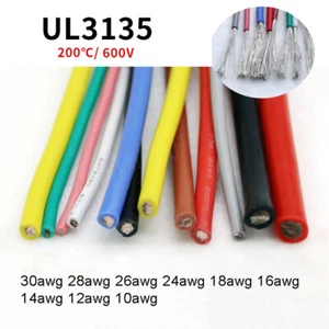 Flexible Silicone Cable Wire 10,12,14,16,18,20,22,24,26,30 AWG Color 600V 200℃ - Picture 1 of 10