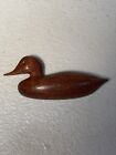 Vintage Duck Handmade Hand Carved Wooden Pin Brooch One Of A Kind 3? Long