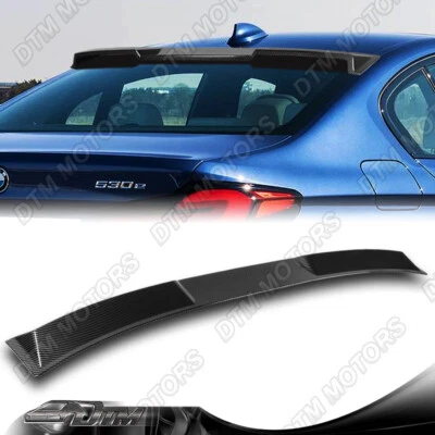 For 17-23 BMW 530i 540i G30 F90 M5 Sedan Carbon Style Rear Roof Spoiler W-Power - Image 1 of 4
