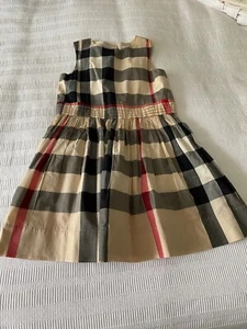BURBERRY Girls Archive Nova Check Pleated Bottom Sundress Dress 10Y - Picture 1 of 9