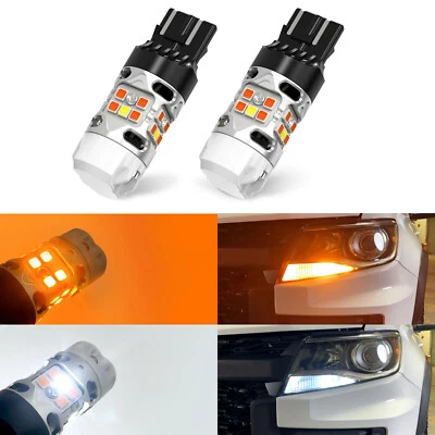 Lasfit 7443 Switchback LED Front Turn Signal Light Bulbs for Chevrolet Colorado - Image 1 of 4