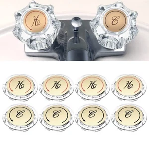 Replacement Faucet Knobs 8pcs with Clear Temperature Markings for Safe Usage - Picture 1 of 8