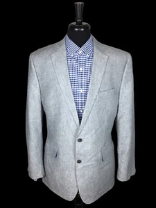 Michael Kors Mens Gray Linen Blend Blazer Sport Coat Two Button Jacket 44L - Picture 1 of 12