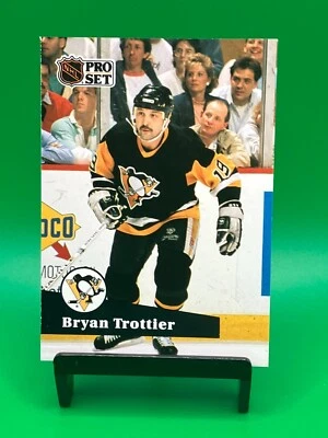 Bryan Trottier NHL 1991-92 Pro Set French Pittsburgh Penguins #192 Hockey - Image 1 of 2