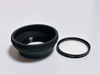 Kenko MC UV SL-39 52mm Lens Filter & Rubber Lens Hood from Japan - Image 1 of 4