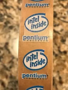 Original Intel Pentium Prozessor Intel Inside Case Aufkleber Abzeichen NEU aus Rolle - Bild 1 von 2