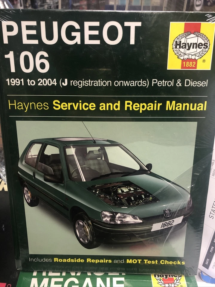 Haynes Manual 1882 Peugeot 106 - 1991 to 1998 Service Repair Upb4