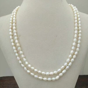 38" Adorable AAA+ South Sea Natural White Pearl Necklace 14k Gold P - Picture 1 of 6