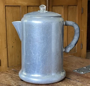 Vintage Buckeye 12 Cup Aluminum Ware Percolator Camping Coffee Pot Clean US-Made - Picture 1 of 18