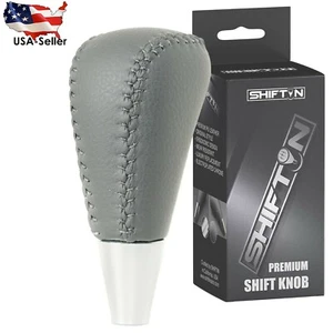 Gray Leather Gear Shift Knob for Toyota Tacoma Sienna Venza Rav4 Lexus IS GS ES - Picture 1 of 11