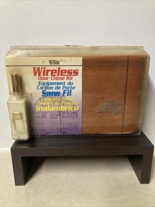 Trine Wireless Door Chime Kit Vintage 1996 New Old Stock Unopened Woodgrain - Picture 1 of 5