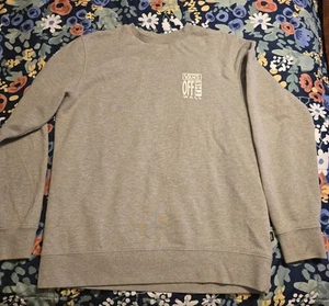 VANS Off the Wall Grey Sweatshirt Size Men's Medium logo Skateboarding Gray - Picture 1 of 7