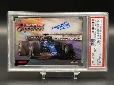 PSA 9 2024 Topps Finest F1 Fórmula 1 Alex Albon/8 Firmas de cuadrícula de arranque automático Foto 1 de 2