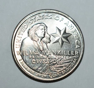 180t. 2022 P WILMA MANKILLER QUARTER STRUCK BROADSTRIKE OFF CENTER, PARTIAL COLL - Picture 1 of 3