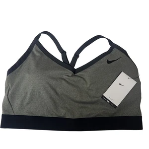 Reggiseno Nike 2X Indy allenamento sportivo DN4222-091 grigio nero cinghie regolabili nuovo con etichette - Foto 1 di 5