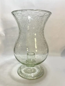 ๐ฟ Authentic Glass From Biot, France - Hurricane Lamp Candle Holder 9โ Tall - Picture 1 of 11