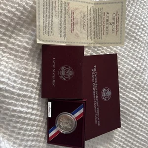 1995 PROOF US Olympic Games Coins of the Atlanta Centennial Half Dollar #46733L - Picture 1 of 7