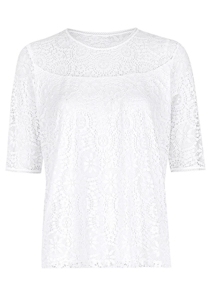 Nina von C Spitzenshirt, Dirndlbluse Spitze halbarm florale Muster 16460893 - Bild 1 von 1