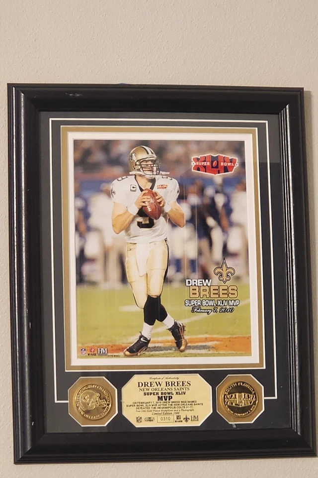 Drew Brees Super Bowl XLIV MVP. Limited Edition #310 / 1000 - Image 1 of 1